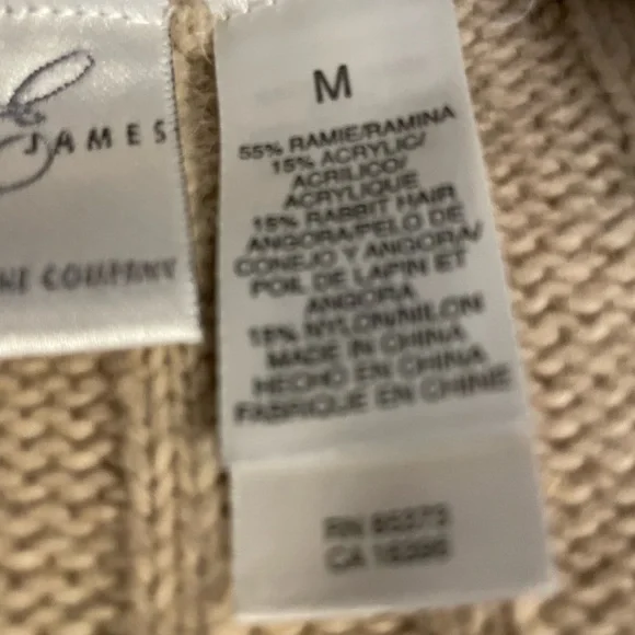 Vintage cardigan beige size medium Emma James a Liz Claiborne co. - Picture 5 of 6